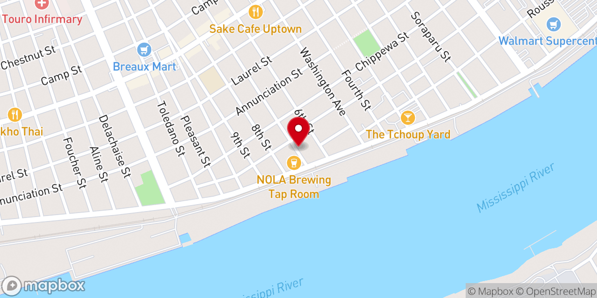 Map showing location of Greater Saint James Baptist Church