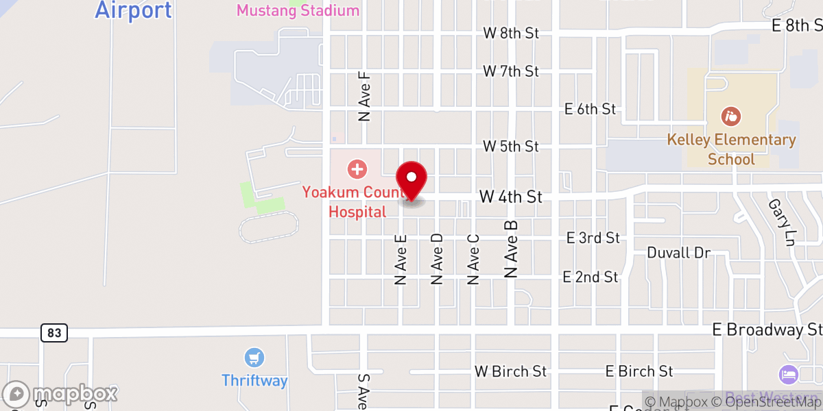 Map showing location of First Baptist Church