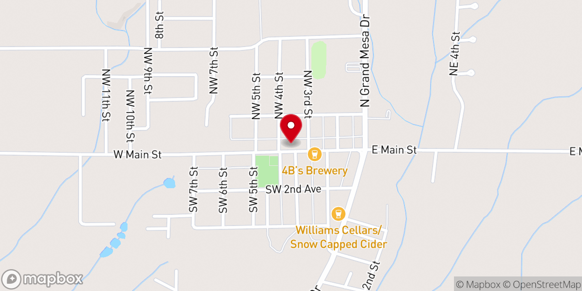 Map showing location of First Baptist Church