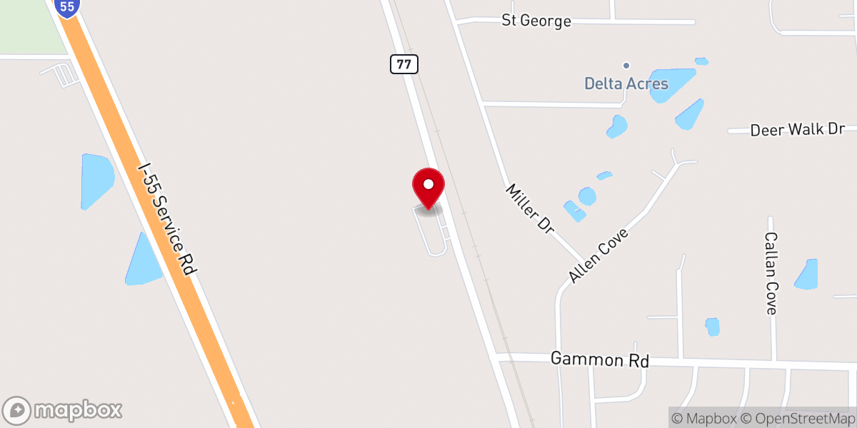 Map showing location of New Life Pentecostal Church of Marion