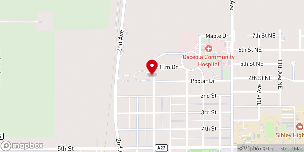 Map showing location of Christian Reformed Church