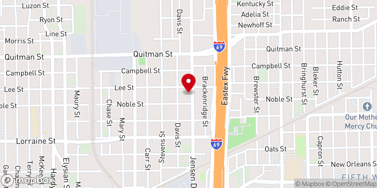 Map showing location of Jensen Drive Church-God-Christ