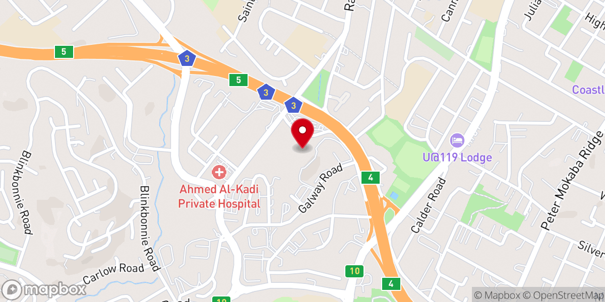 Map showing location of Durban Christian Centre Jesus Dome