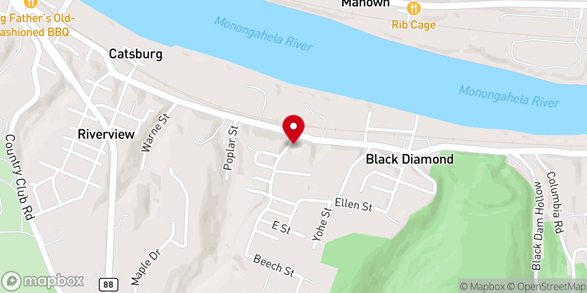 Map showing location of True Vine Anglican Church