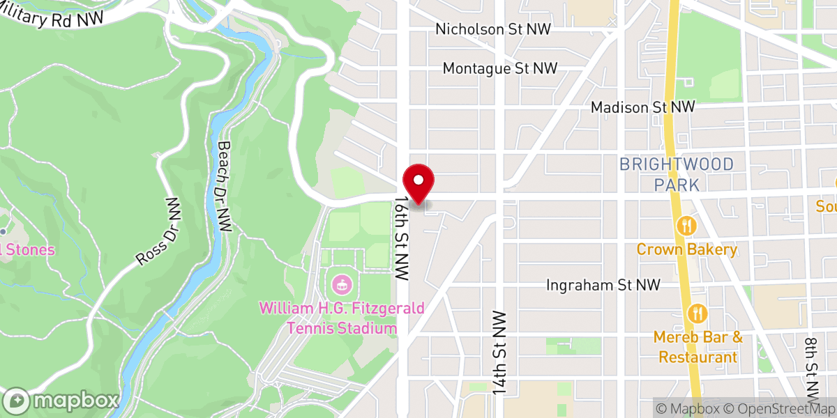 Map showing location of Sixth Presbyterian Church