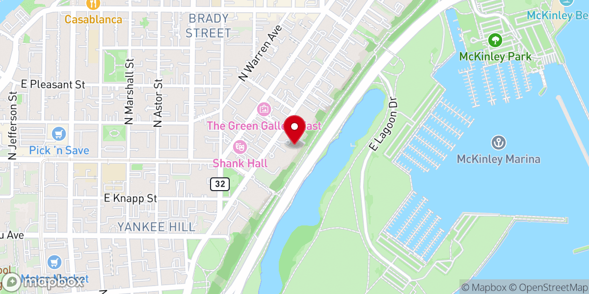 Map showing location of Milwaukee Jewish Home Auxiliary Inc