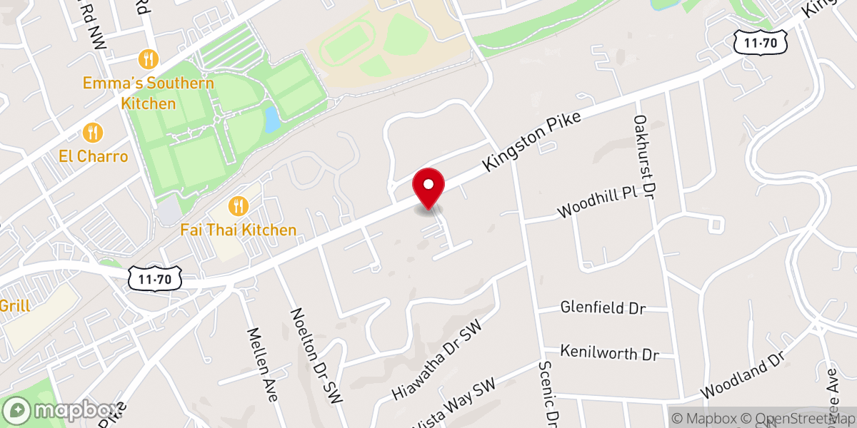 Map showing location of Saint George Greek Orthodox Church