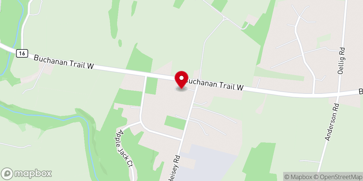 Map showing location of Mercersburg Church of God