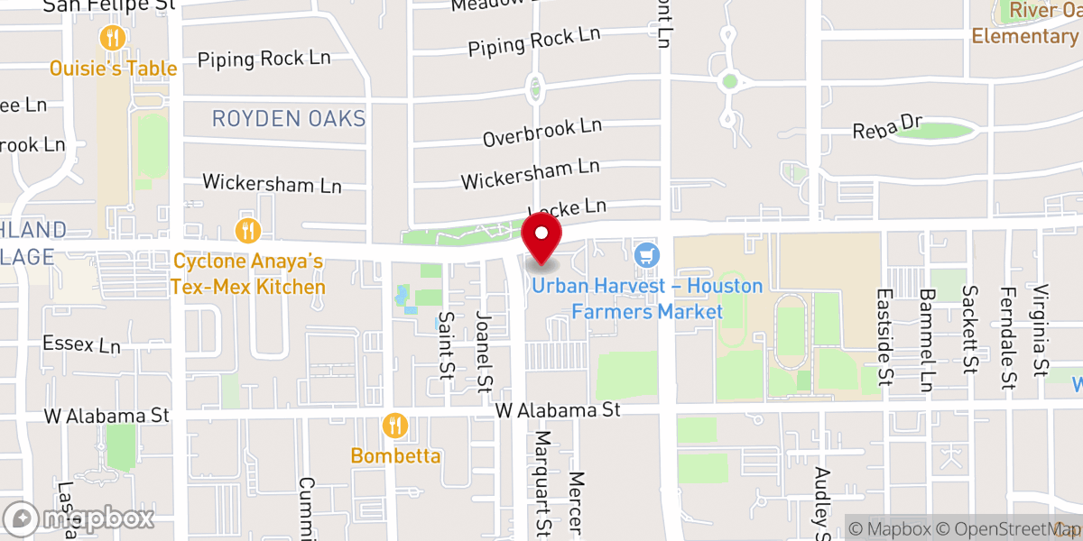 Map showing location of St. Luke's United Methodist Church, Houston