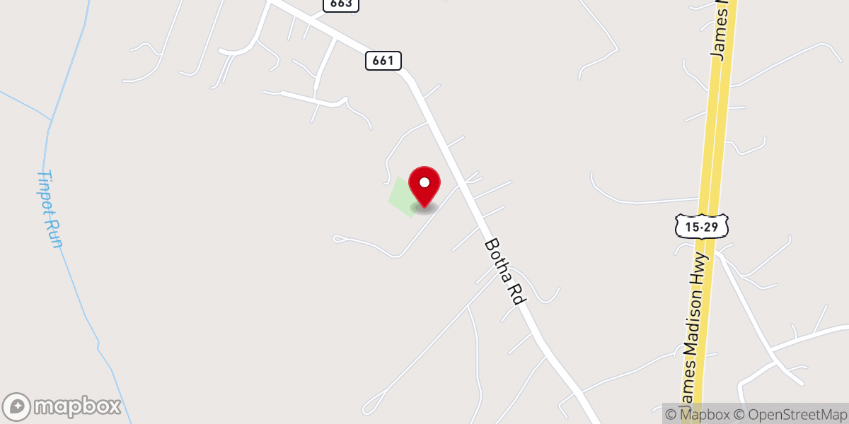 Map showing location of Saint James Baptist Church