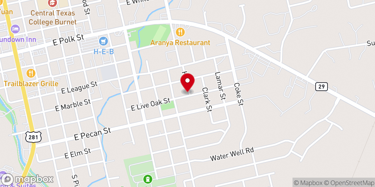 Map showing location of Saint Matthew African Methodist Episcopal Church