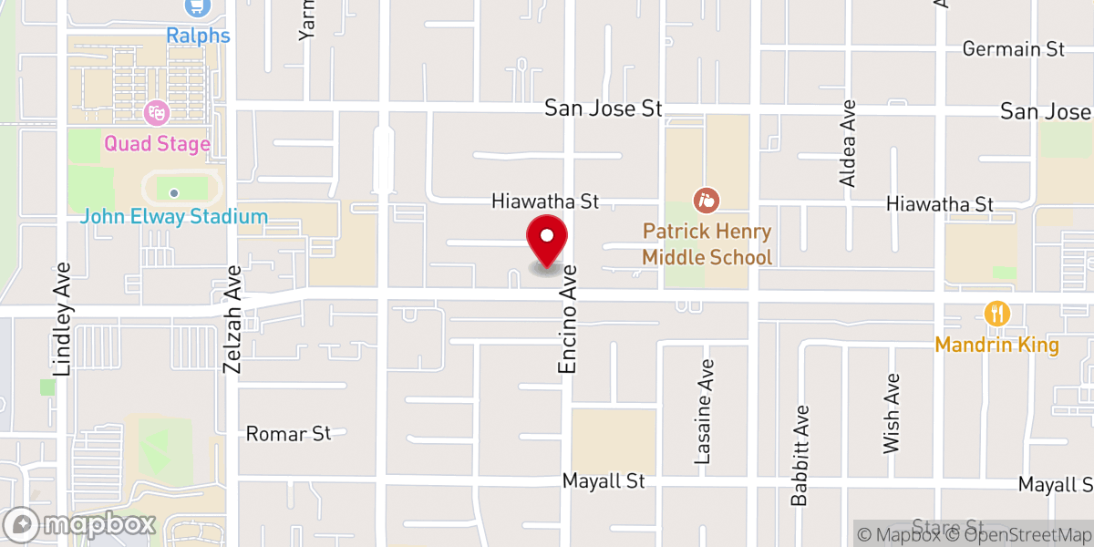 Map showing location of Young Israel of Northridge