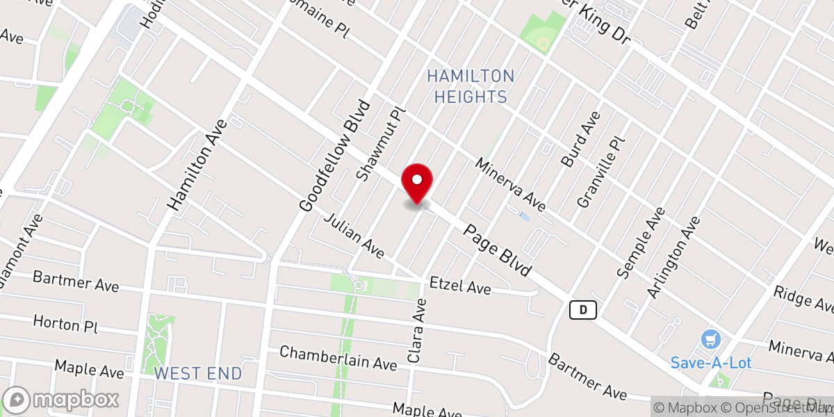 Map showing location of Christ's Southern Mission Baptist