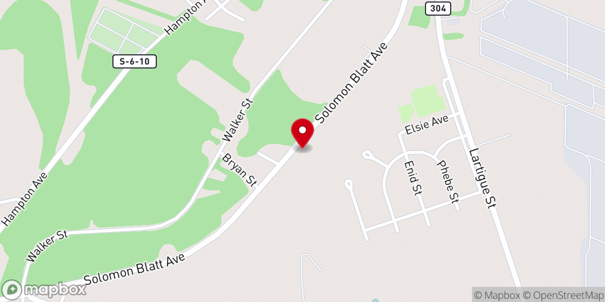 Map showing location of Church of God Fellowship Hall