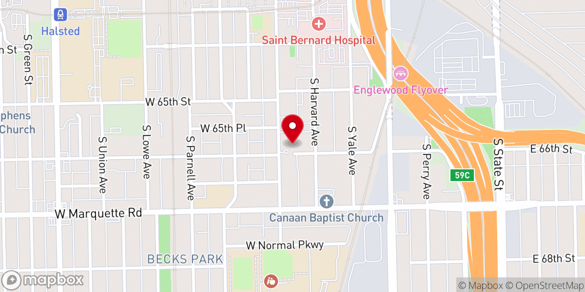 Map showing location of Saint Benedict the African Roman Catholic Church
