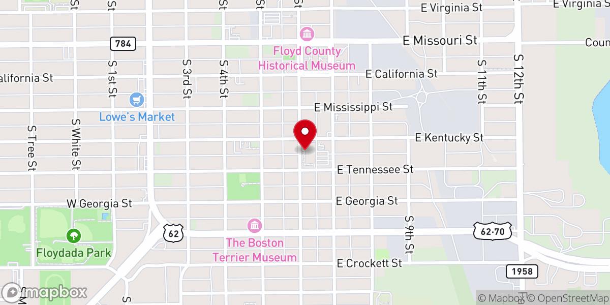 Map showing location of First Baptist Church-Floydada