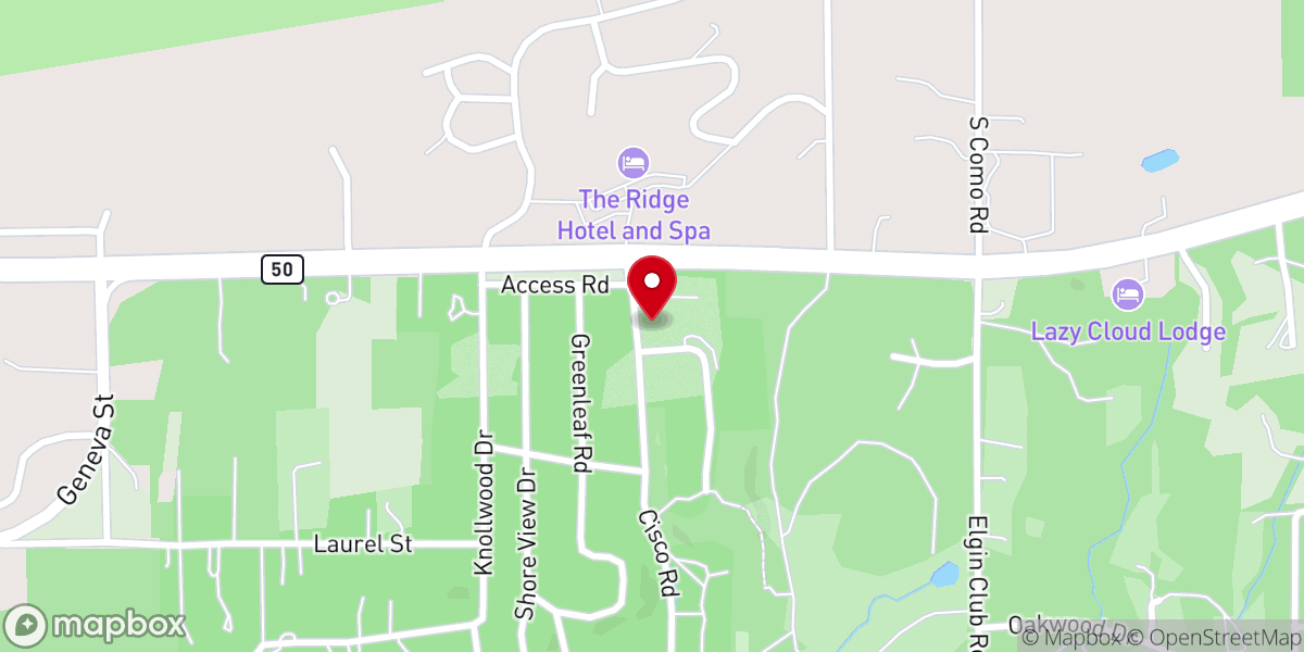 Map showing location of Parish Hall - Chapel on the Hill