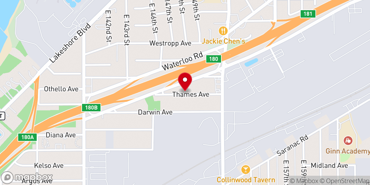 Map showing location of Greater Bethel African Methodist Episcopal Church