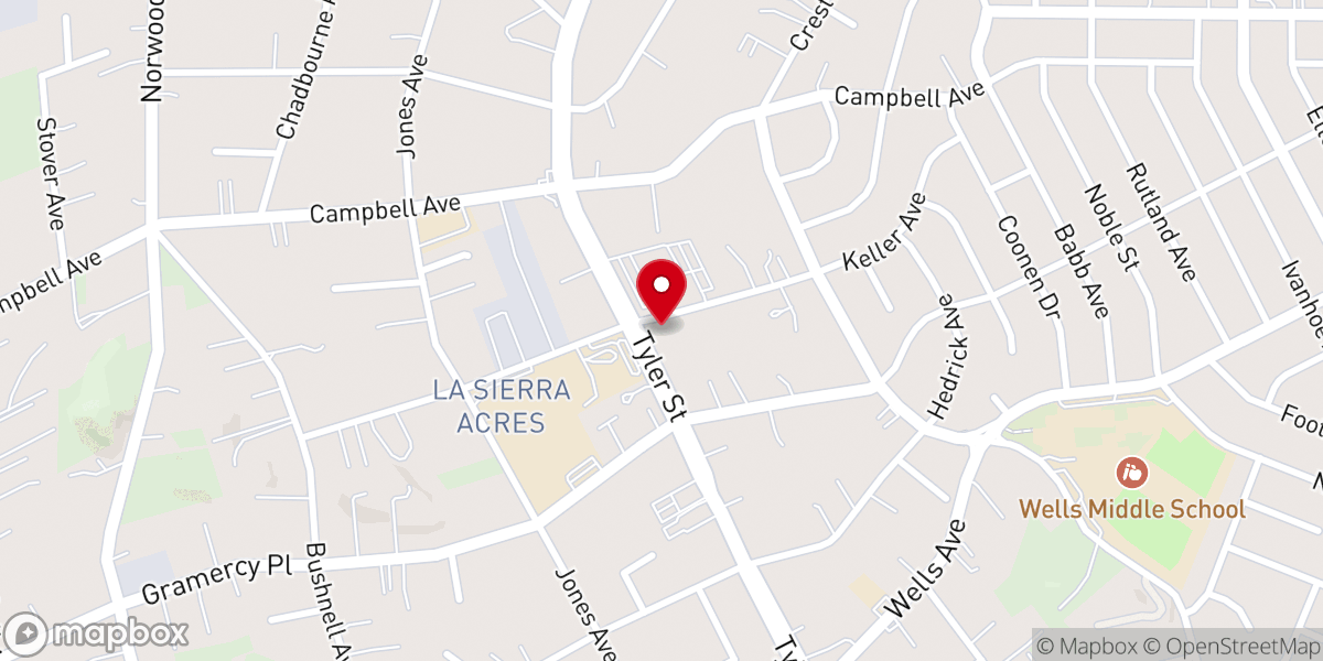 Map showing location of Faith Baptist Church