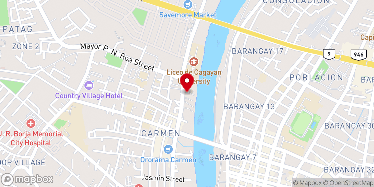 Map showing location of Grace Covenant Baptist Church (CDO Branch)