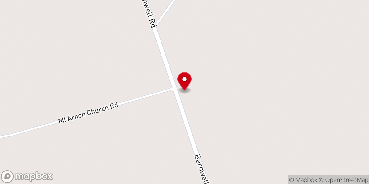 Map showing location of Mount Arnon Church