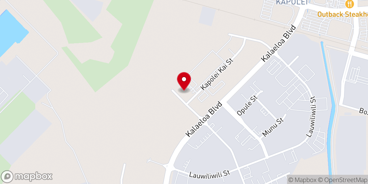 Map showing location of Hope of the City Church - Kapolei
