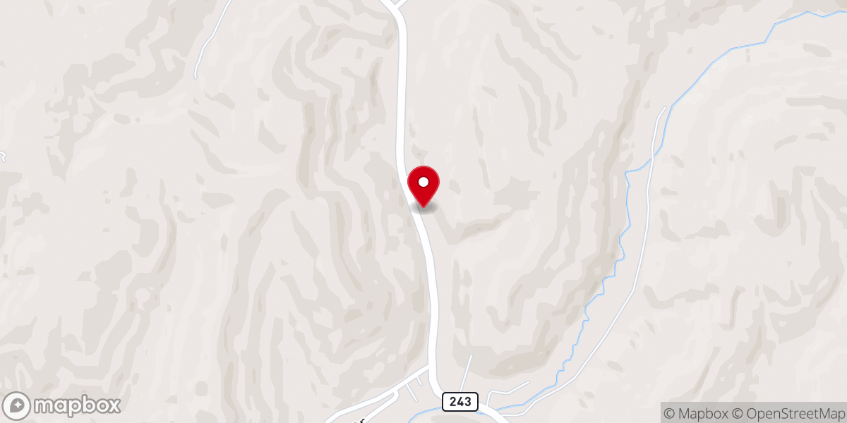 Map showing location of Ice Creek Missionary Baptist Church