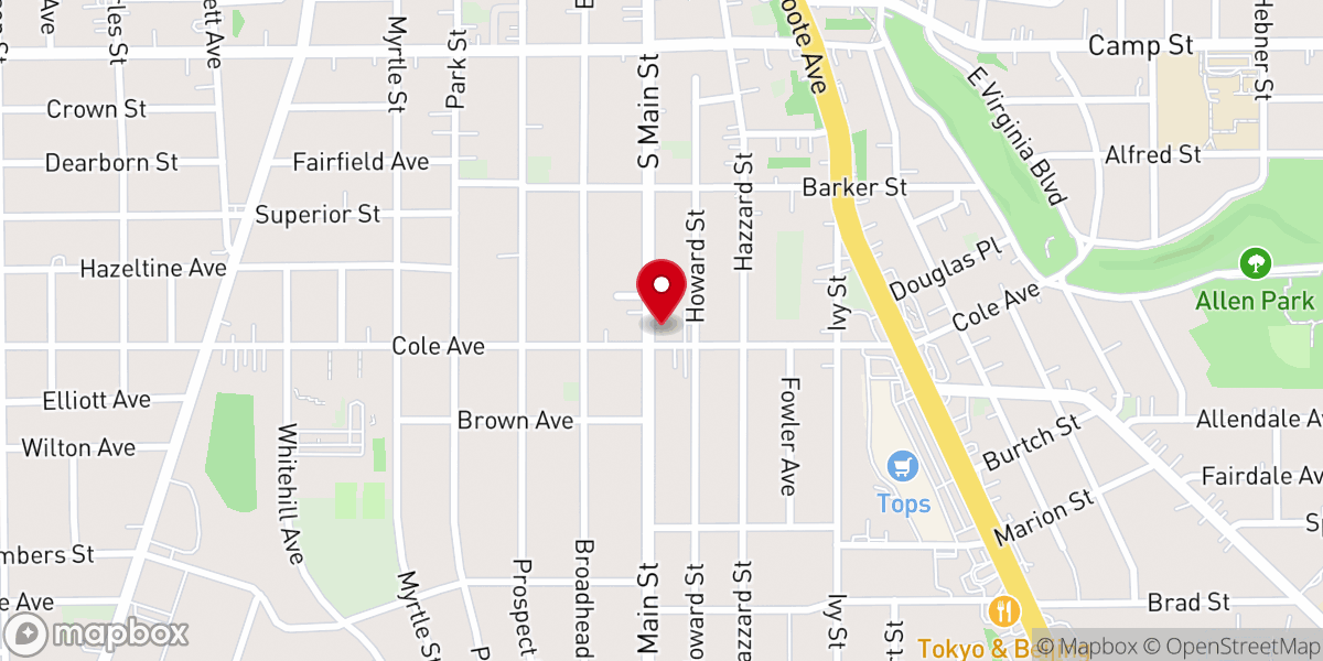 Map showing location of Kidder Memorial Global Methodist Church
