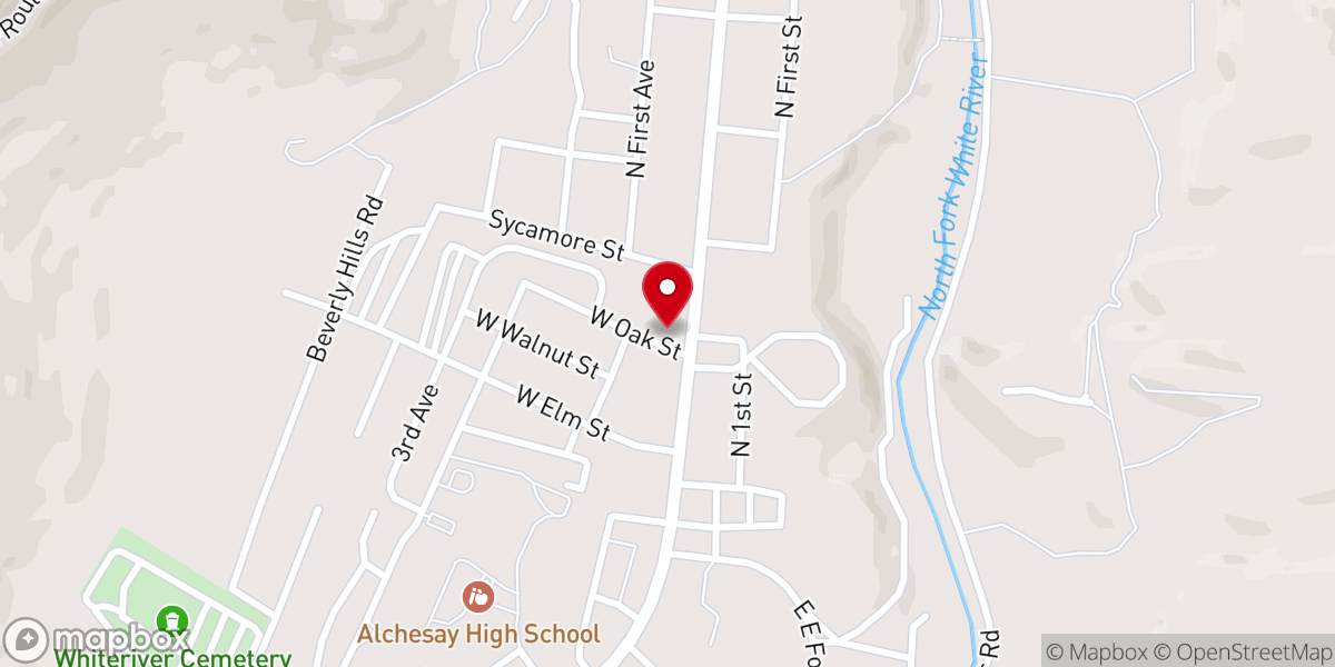 Map showing location of Open Bible Lutheran Church