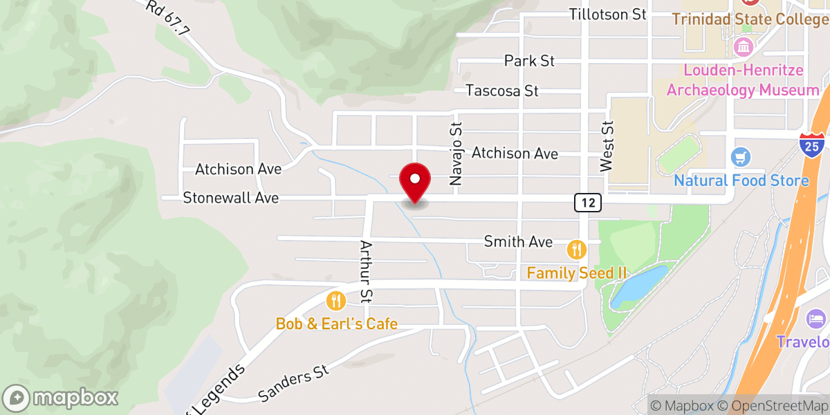 Map showing location of Trinity Bible Baptist Church