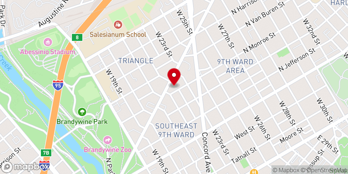 Map showing location of Peninsula-McCabe United Methodist Church