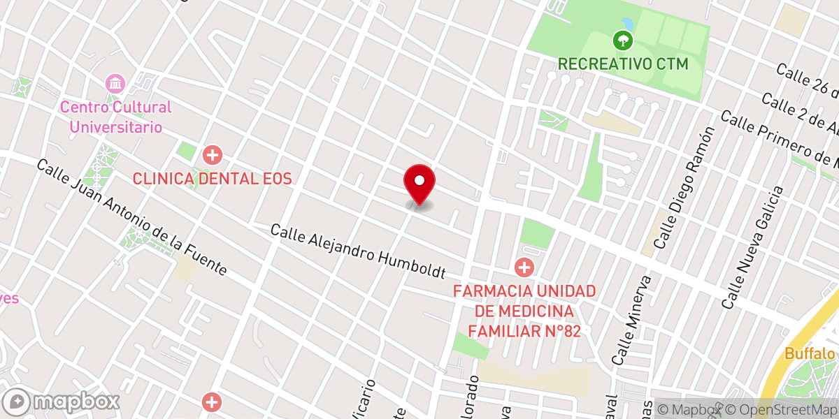 Map showing location of Iglesia de San Judas Tadeo