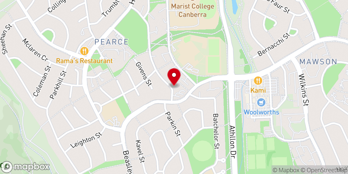 Map showing location of St George's Anglican Church