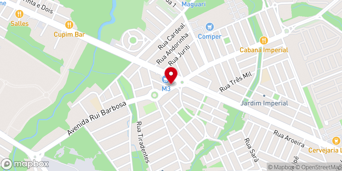 Map showing location of Igreja Batista Jardim Universitário (IBAJU)