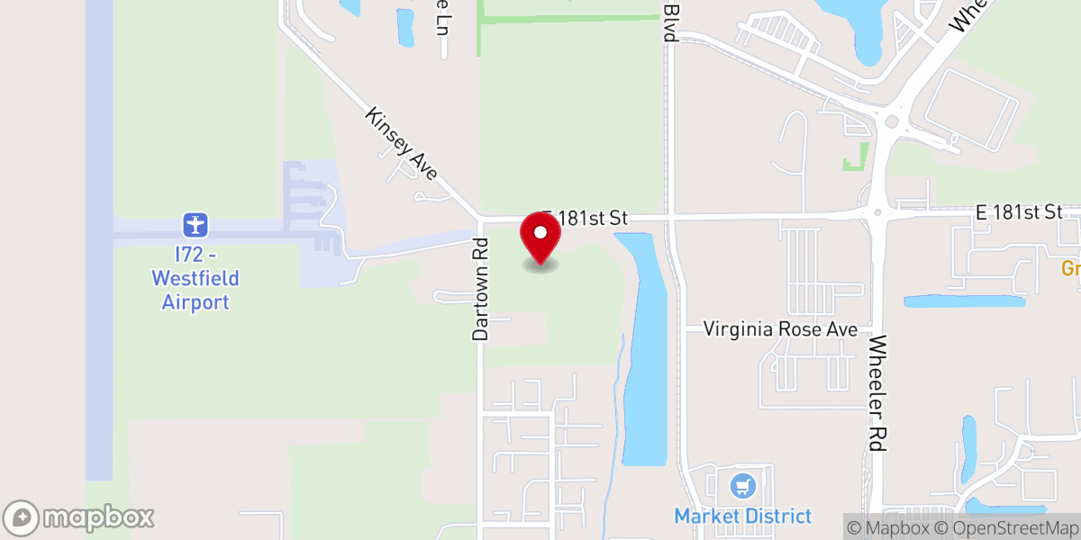 Map showing location of Westfield Freinds Church