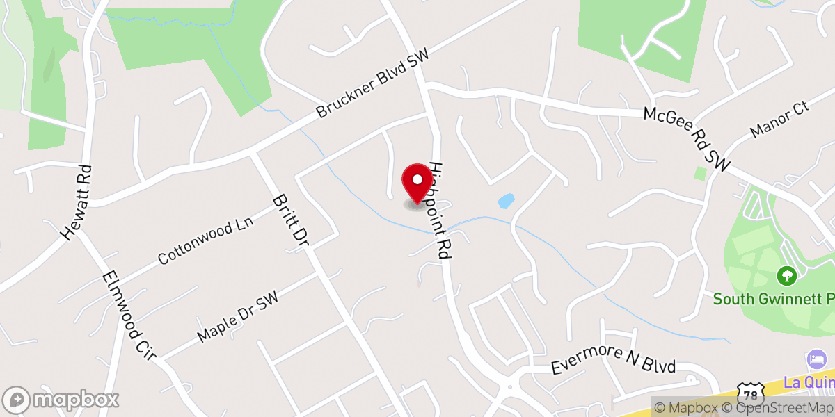 Map showing location of Calvary Praise Center