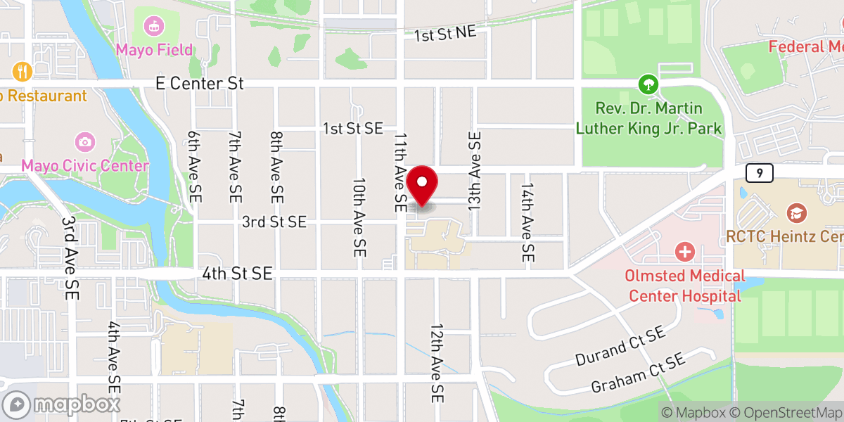 Map showing location of St. Francis of Assisi Catholic Church