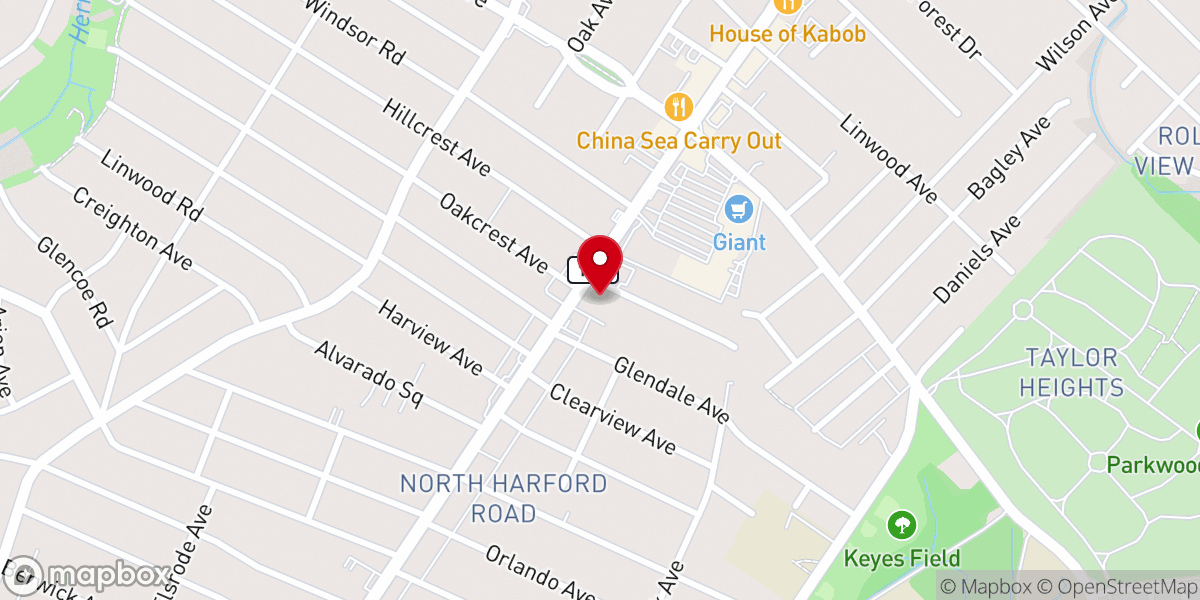 Map showing location of Aisquith Presbyterian Church, PCA