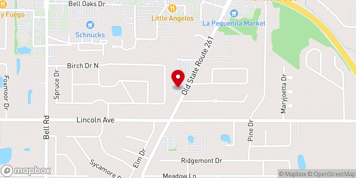 Map showing location of Mount Olive General Baptist Church