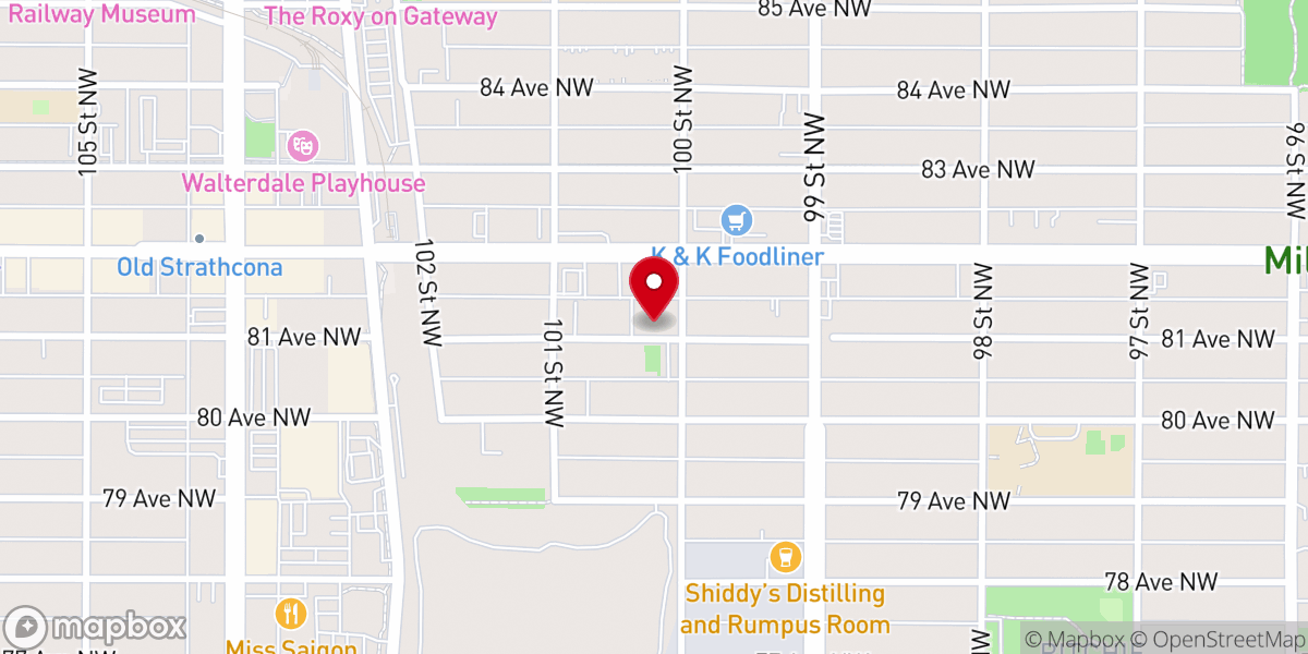 Map showing location of Trinity Lutheran Church