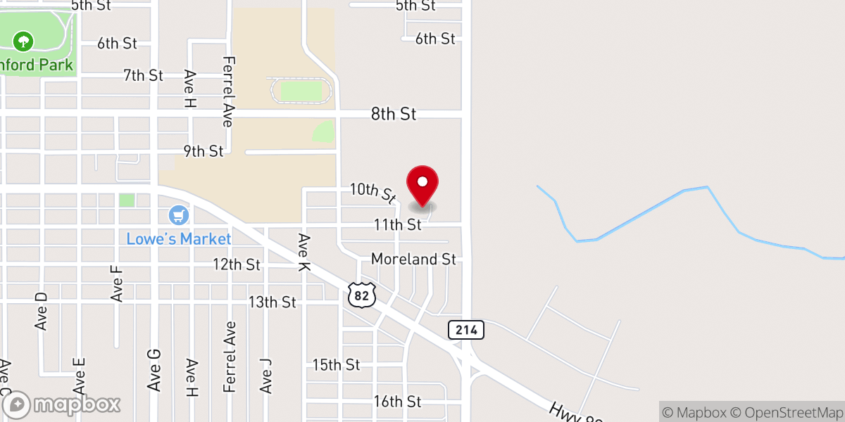 Map showing location of Sacred Heart Catholic Church