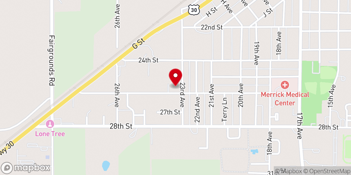 Map showing location of Grace Bible Fellowship