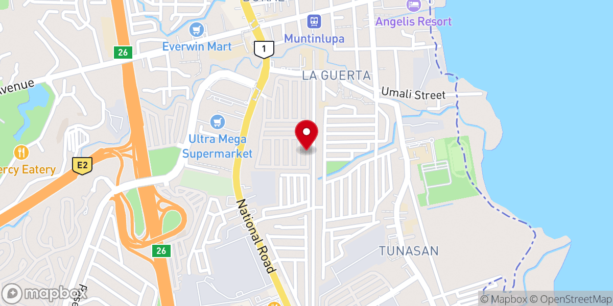 Map showing location of Pilgrims Bible Baptist Church Muntinlupa