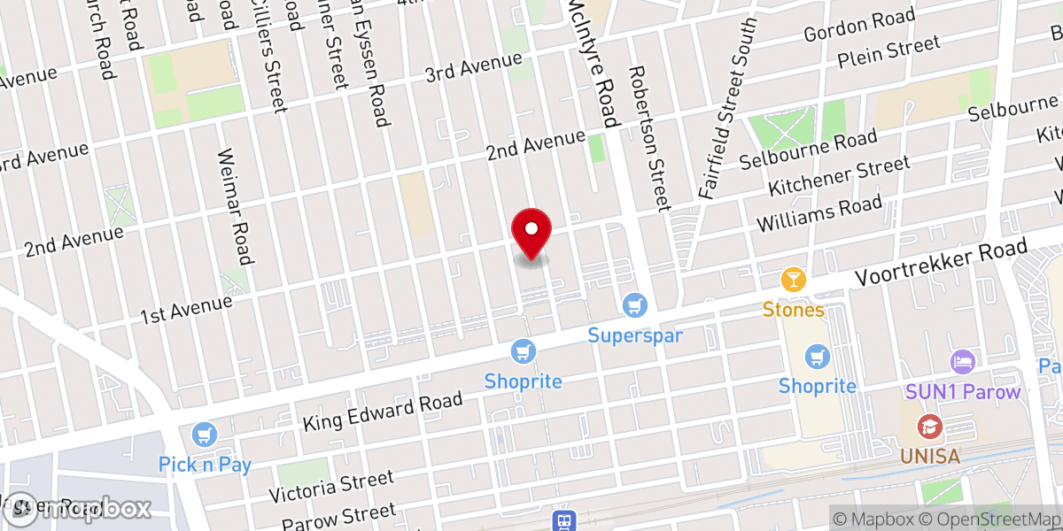 Map showing location of Parow Wesley Methodist Church