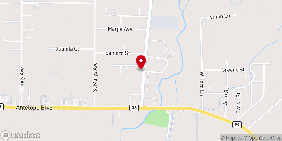 Map showing location of Cornerstone Church of God