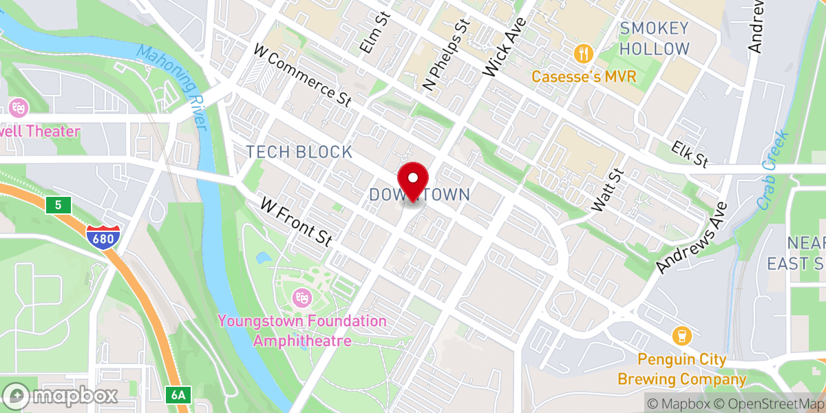 Map showing location of H2O Church YSU