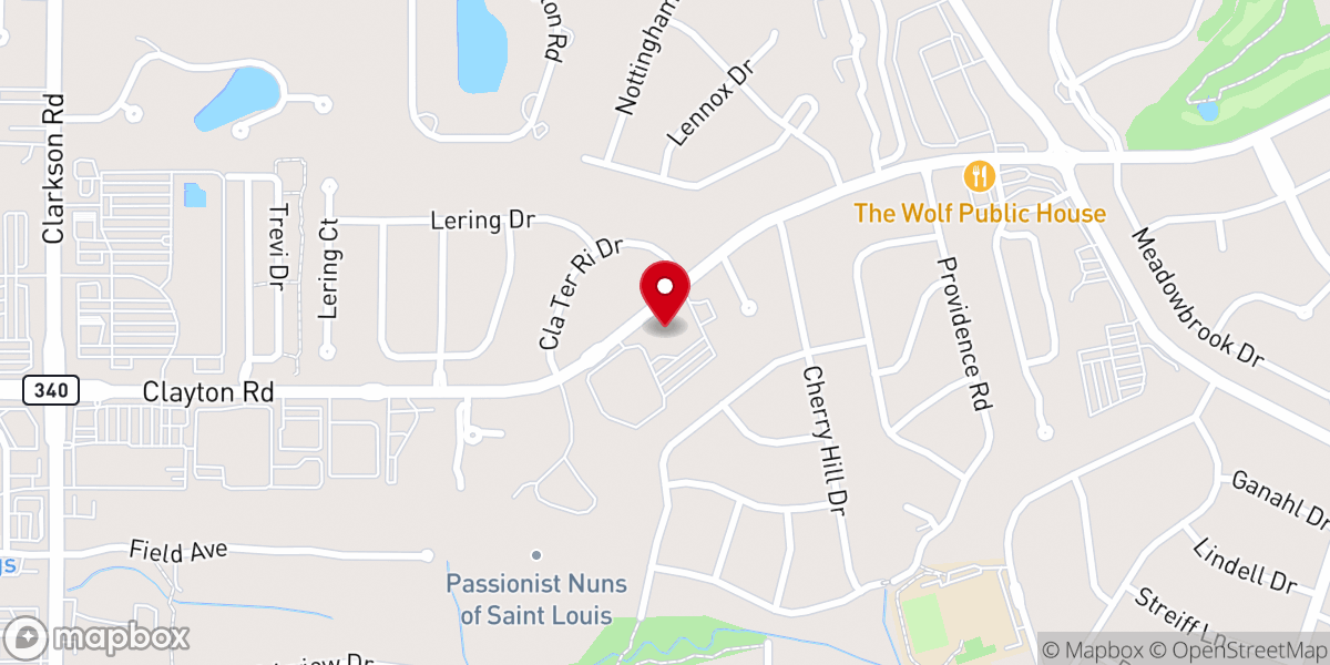 Map showing location of St. Clare of Assisi Church