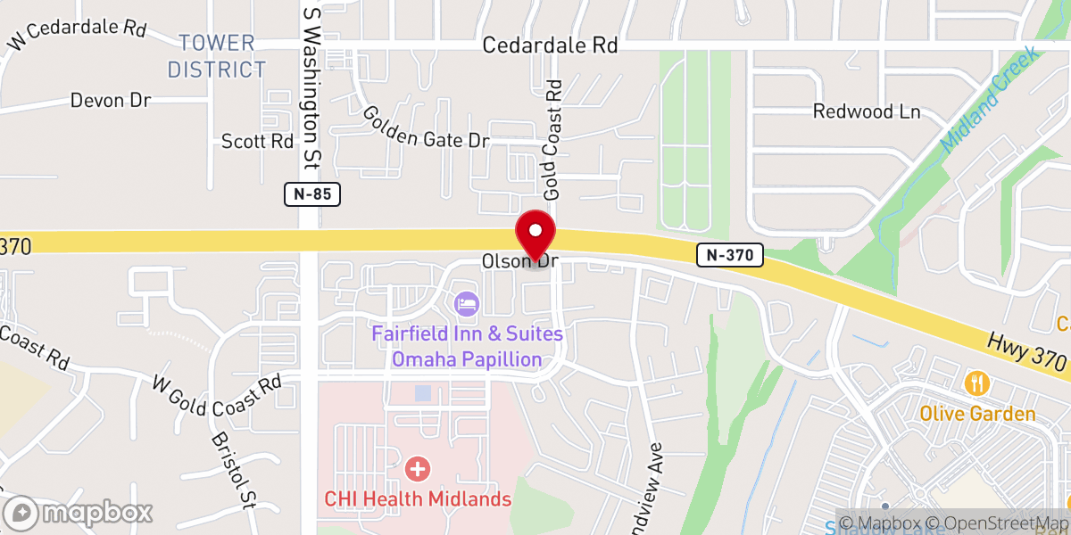 Map showing location of Wellspring Lutheran Church