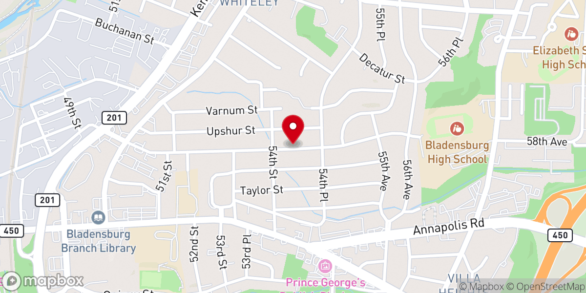 Map showing location of Kingdom Missionary Baptist Church