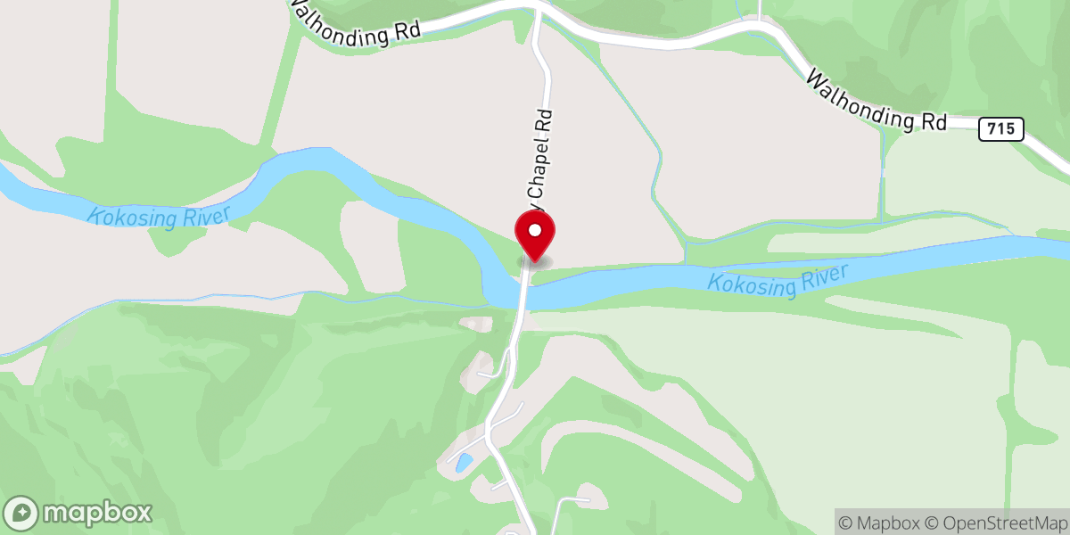 Map showing location of Kokosing Scenic River - Water Trail - Riley Chapel Access